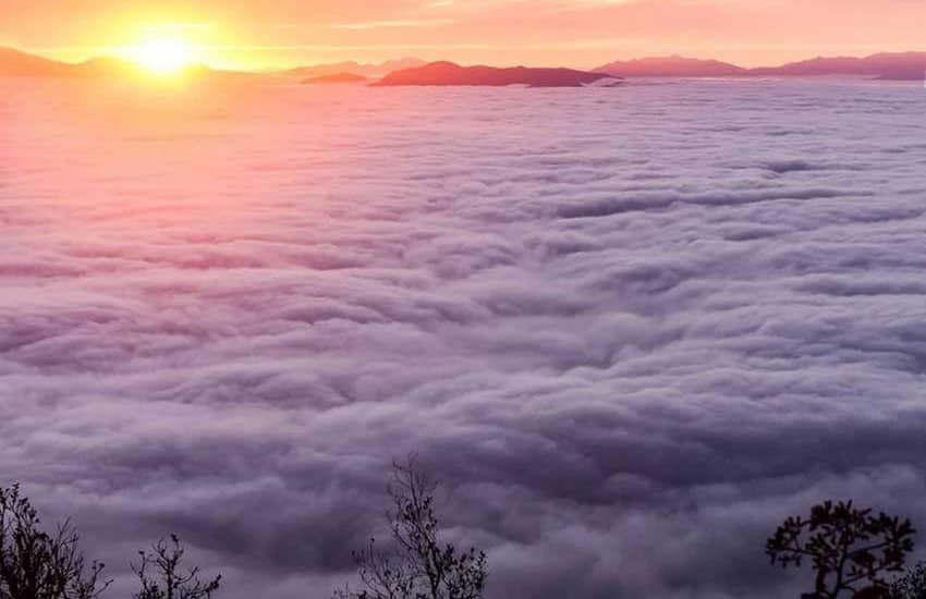 Clouds over town of El Doctor, Queretaro