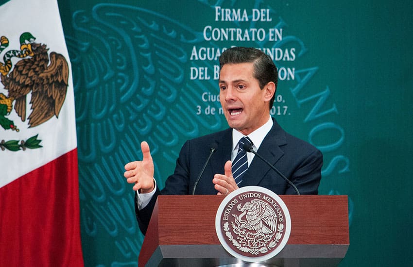former Mexican president Enrique Pena Nieto