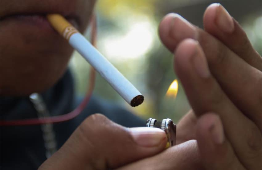 Person smoking in Mexico City