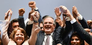 Center: Mexico's Foreign Affairs Minister Marcelo Ebrard