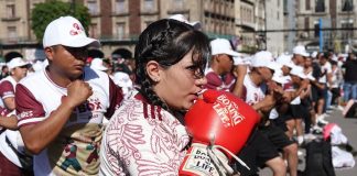 CDMX Zocalo boxing