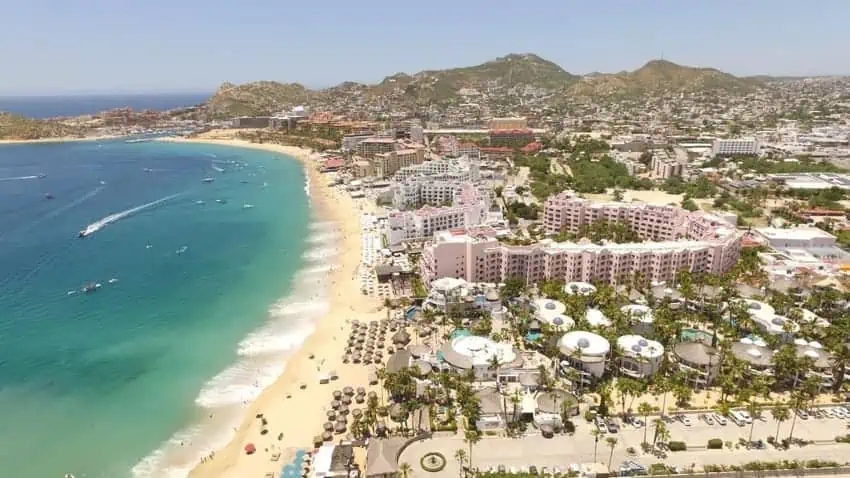 Una vista aérea de Los Cabos en México