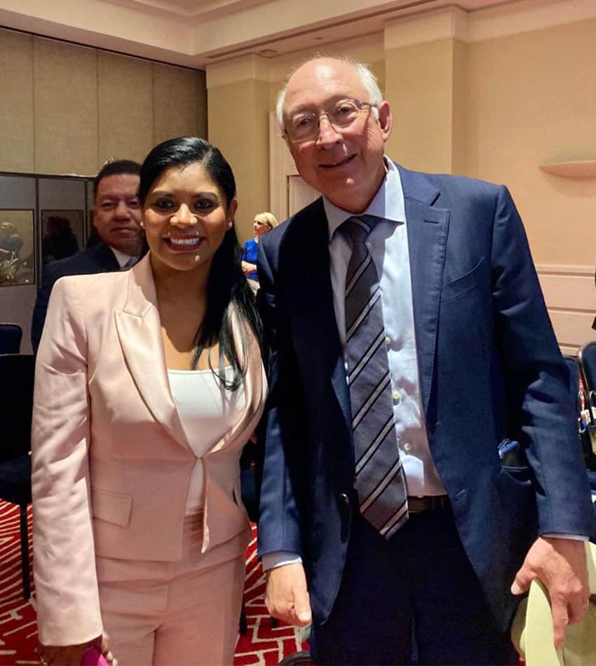 Tijuana Mayor Montserrat Caballero and U.S. Ambassador to Mexico Ken Salazar