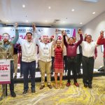 Aspiring Morena candidates at council meeting