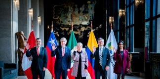 Diplomats from Pacific Alliance countries.