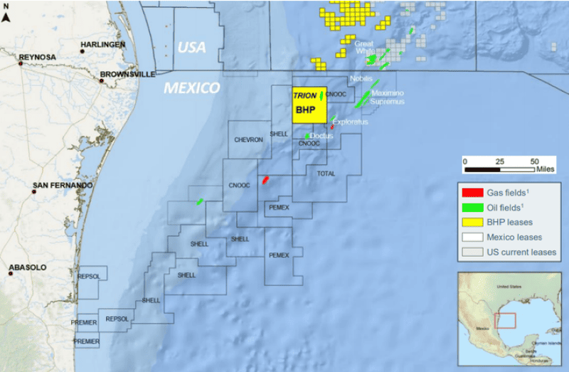 Trion deepwater oil and gas field
