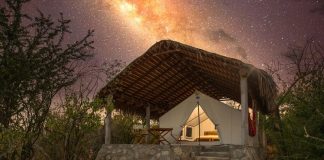 Glamping tent at Rancho Cacachilas.
