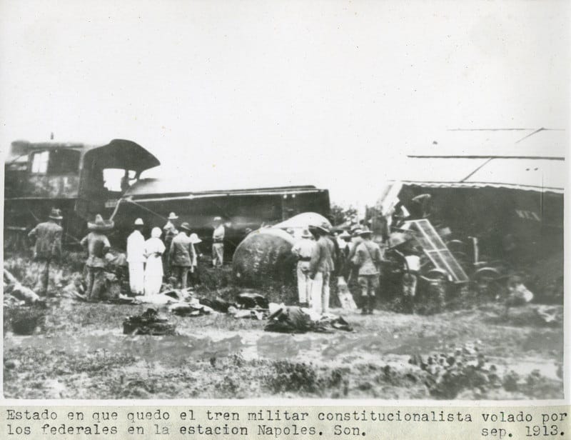 Ataque a un tren militar constitucionalista en septiembre de 1913.