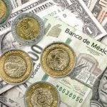 US Dollars and Mexican pesos