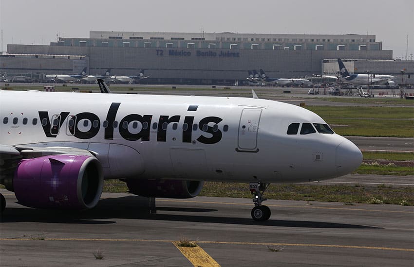 Volaris plane in Mexico City