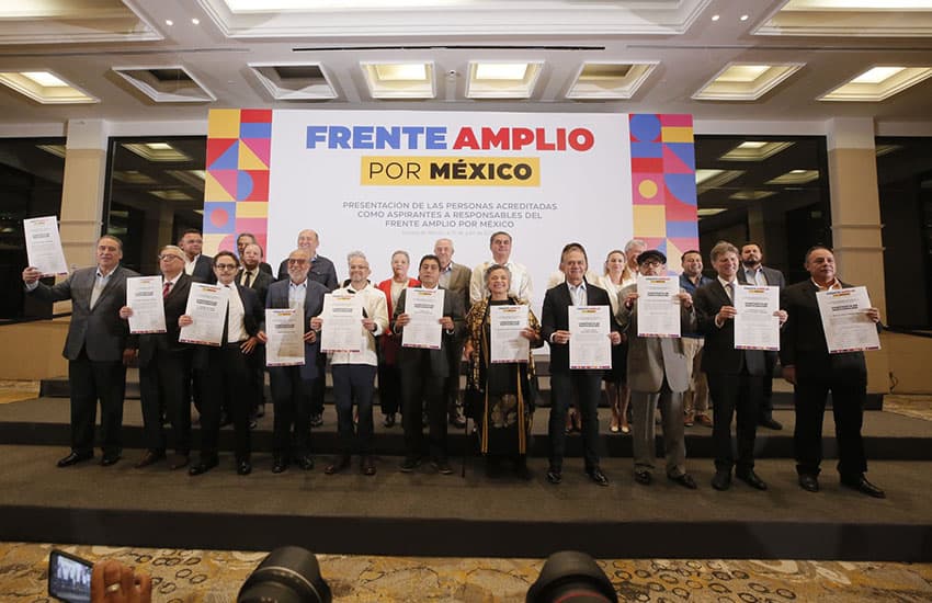 Candidates for the Frente Amplio por Mexico coordinator