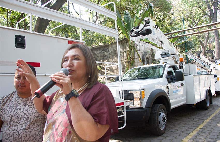 Mexico Senator Xochitl Galvez when she was a borough mayor in Mexico City