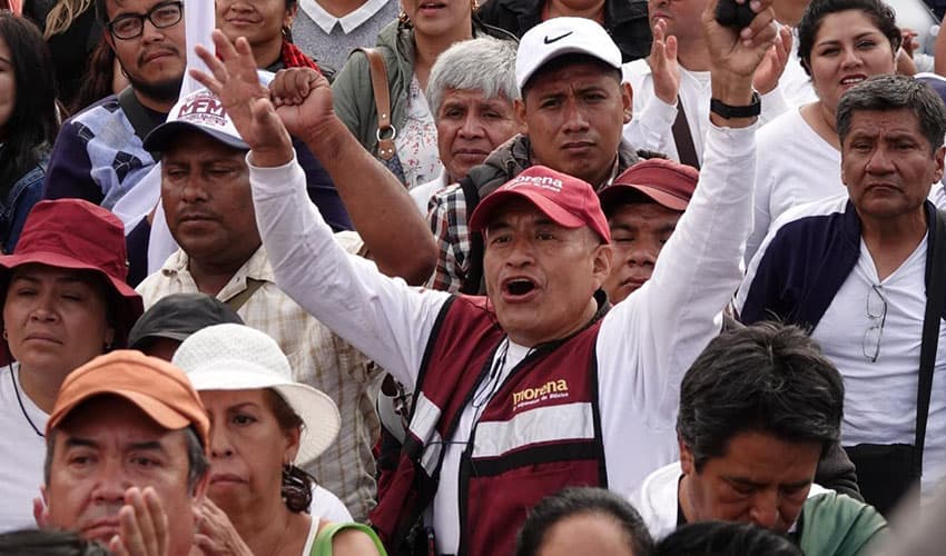 AMLO supporter rally in Mexico City July 2023