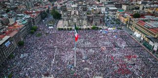 AMLO anniversary rally in Mexico City July 2023