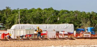 Tren maya construction in Cancun