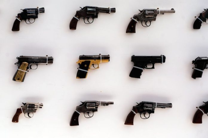 Firearms on display