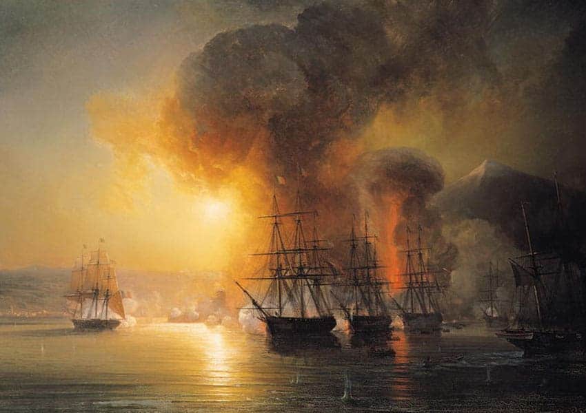 Expedition of Vice-Admiral Baudin to Mexico painting