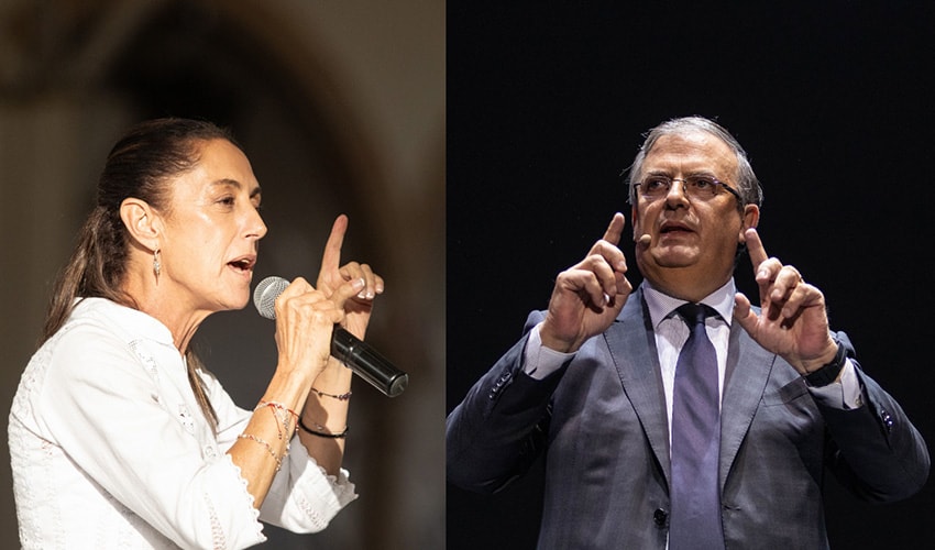 Mexico 2024 presidential candidates Claudia Sheinbaum and Marcelo Ebard