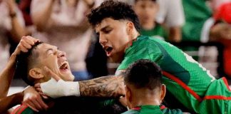Mexico celebrate winning 3-0