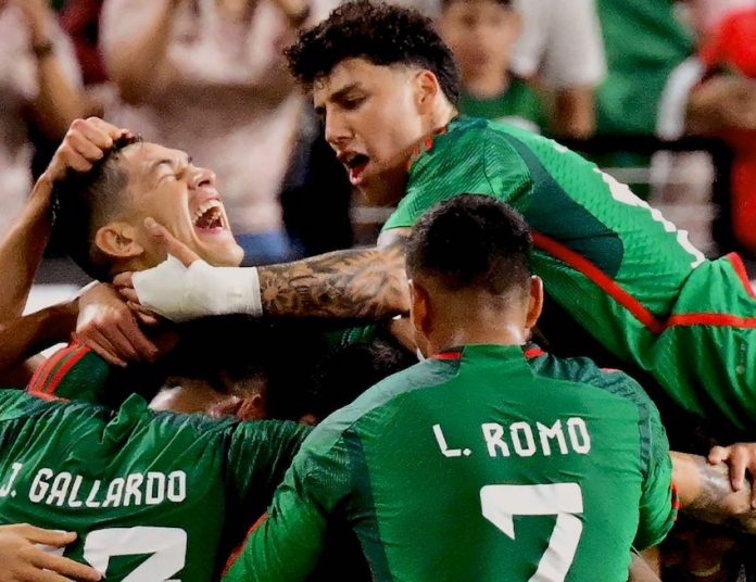 Mexico celebrate winning 3-0