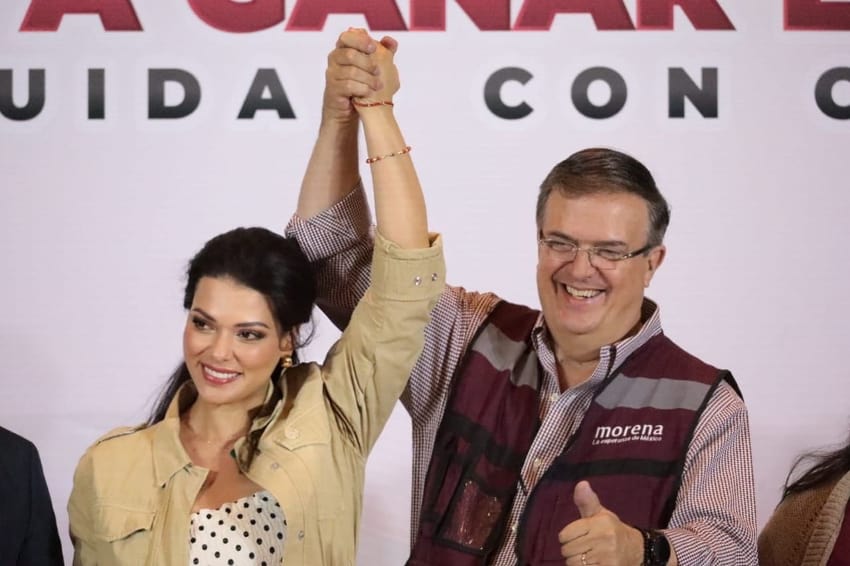 Marcelo Ebrard and wife