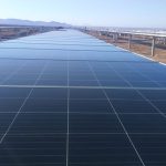 Solar panel at solar farm