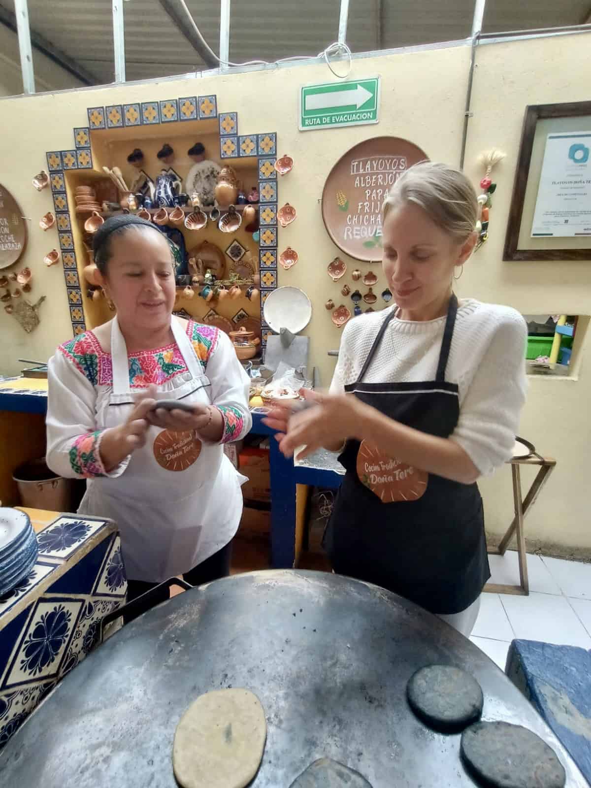 Making tlacoyos in Puebla, Mexico