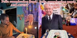 Fan of AMLO show in viral video at his AMLO-themed birthday party