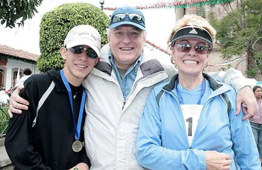 Alejandro Marti, center, Mexican businessman, with his family.