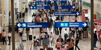 Busy Cancun airport