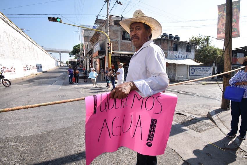 Water protestor