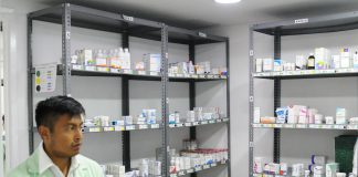 Pharmcy shelves