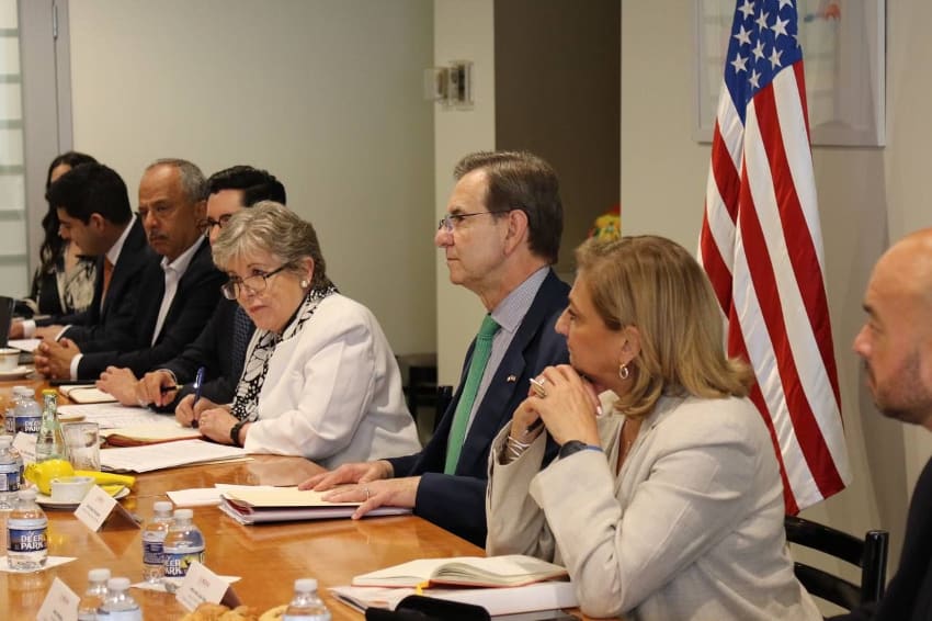 Alicia Bárcena at meeting in US