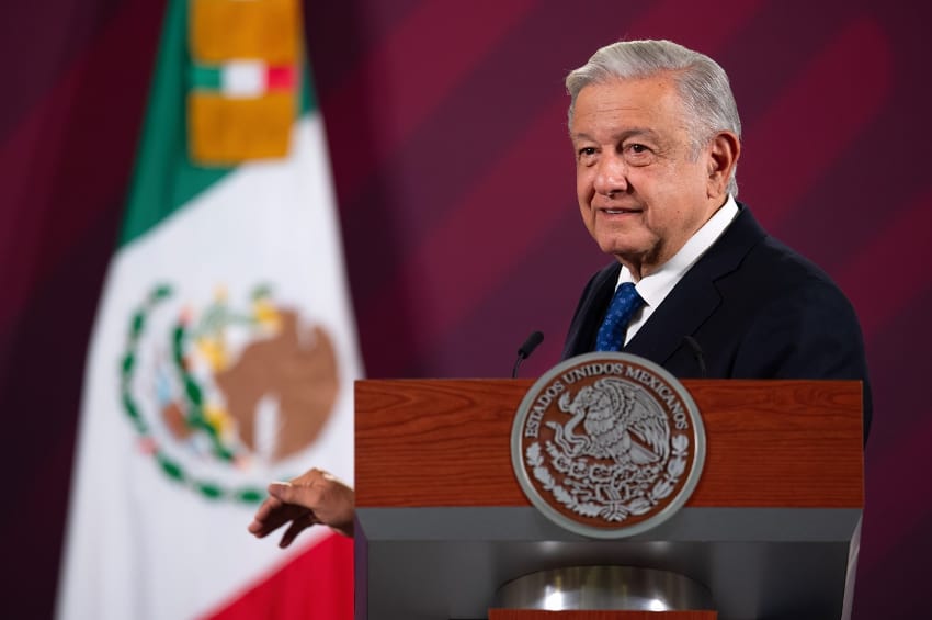 AMLO at a morning press conference