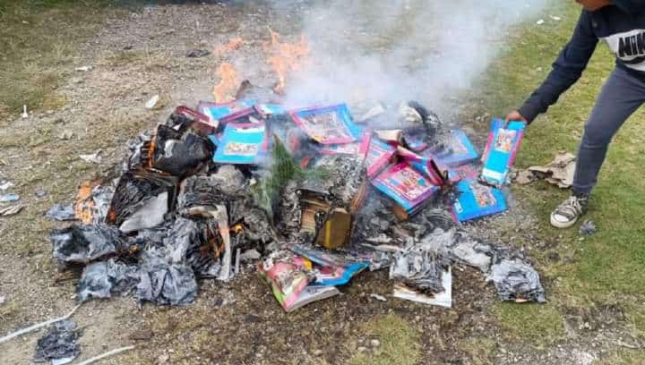 Tzotil book burning in Chiapas