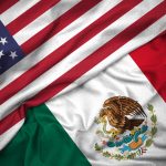 United States flag and Mexico flag