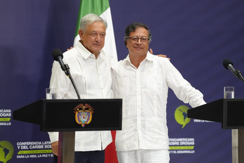 AMLO with Gustavo Petro