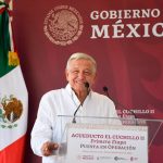 AMLO at the opening of El Cuchillo