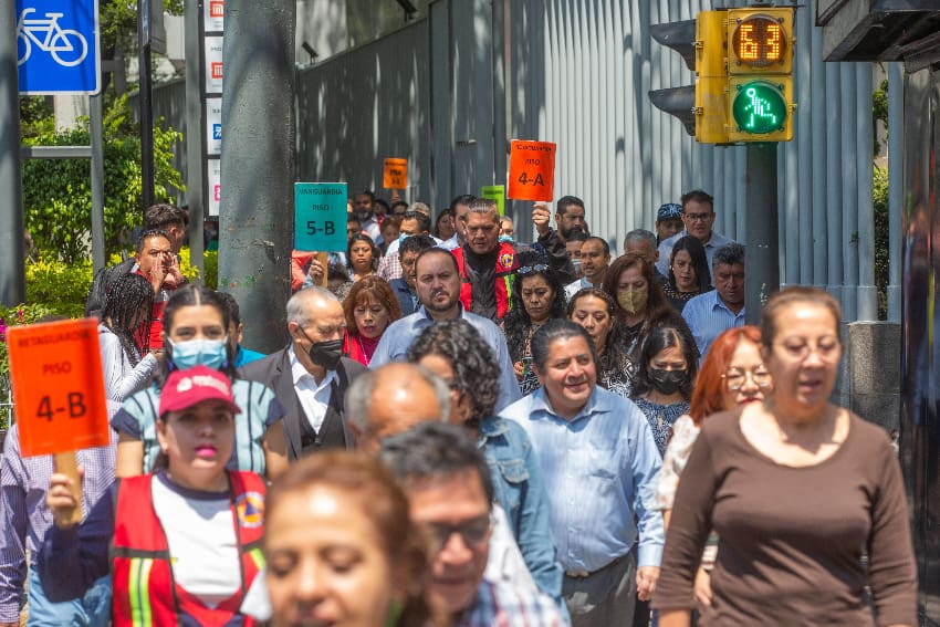 Participantes en un simulacro