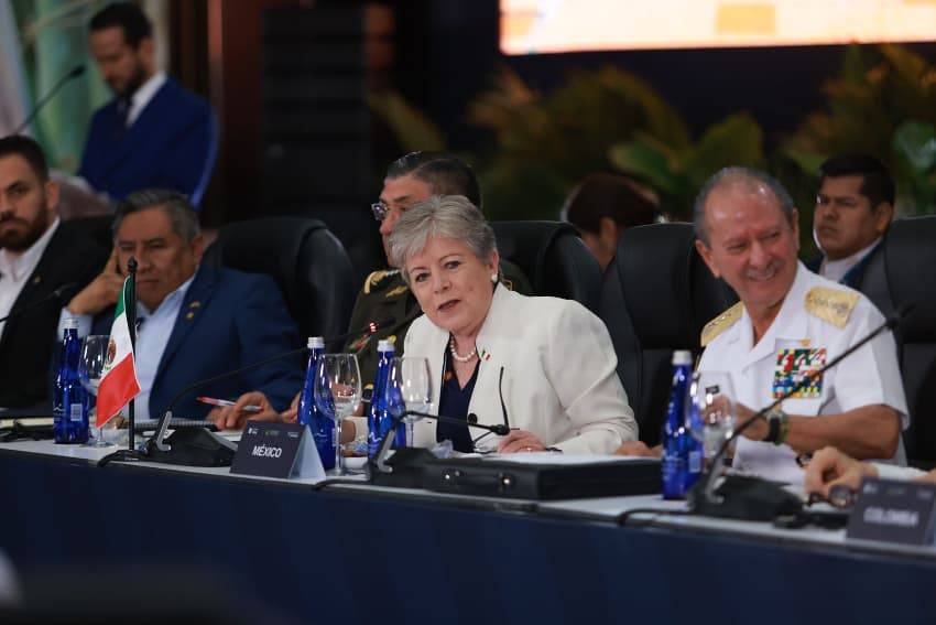 Alicia Bárcena at the Latin American Conference on Drugs in Colombia