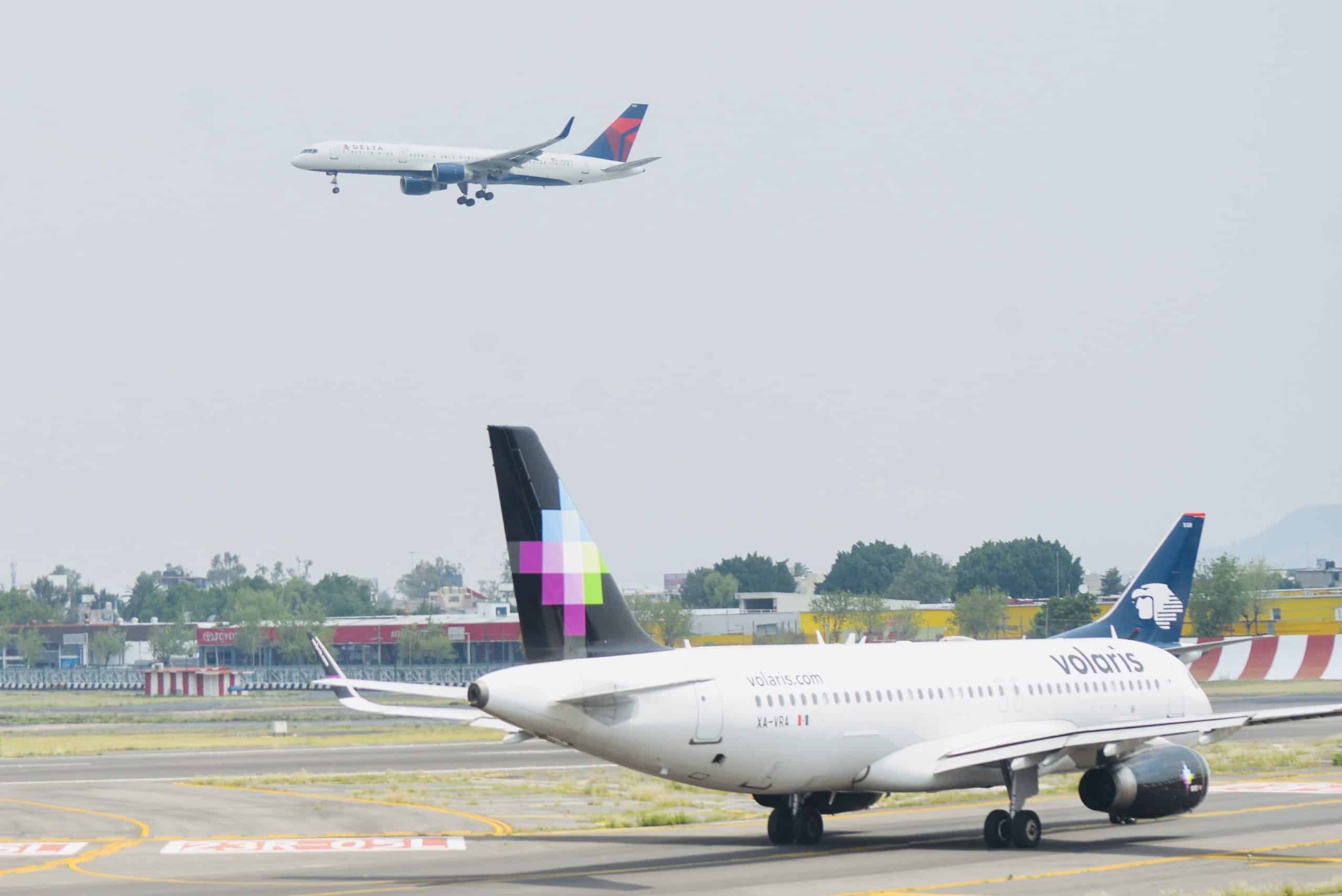 Planes on a runway in Mexico