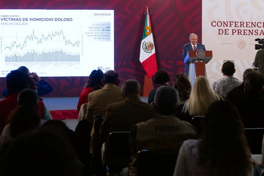 AMLO at the morning press conference