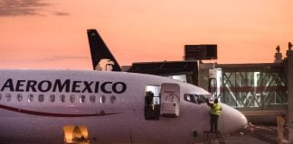 Aeroméxico plane at AICM