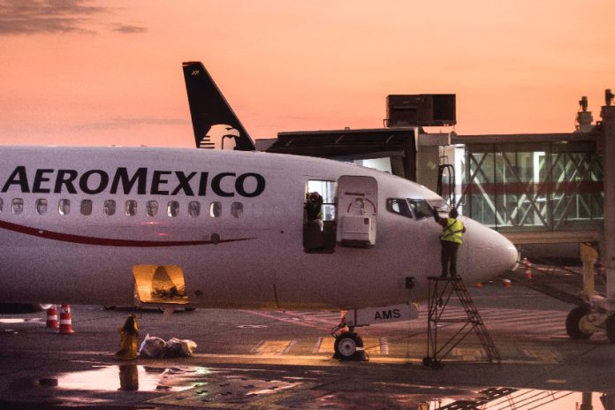 Aeroméxico plane at AICM