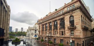 The Bank of Mexico building in Mexico City