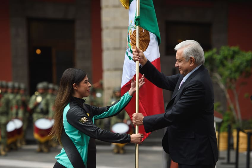 President López Obrador with Karina Esquer