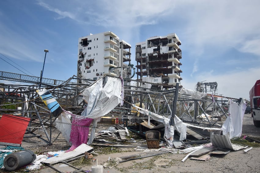 Damage from Hurricane Otis in Acapulco