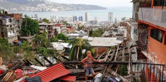 Destroyed buildings in Acapulco