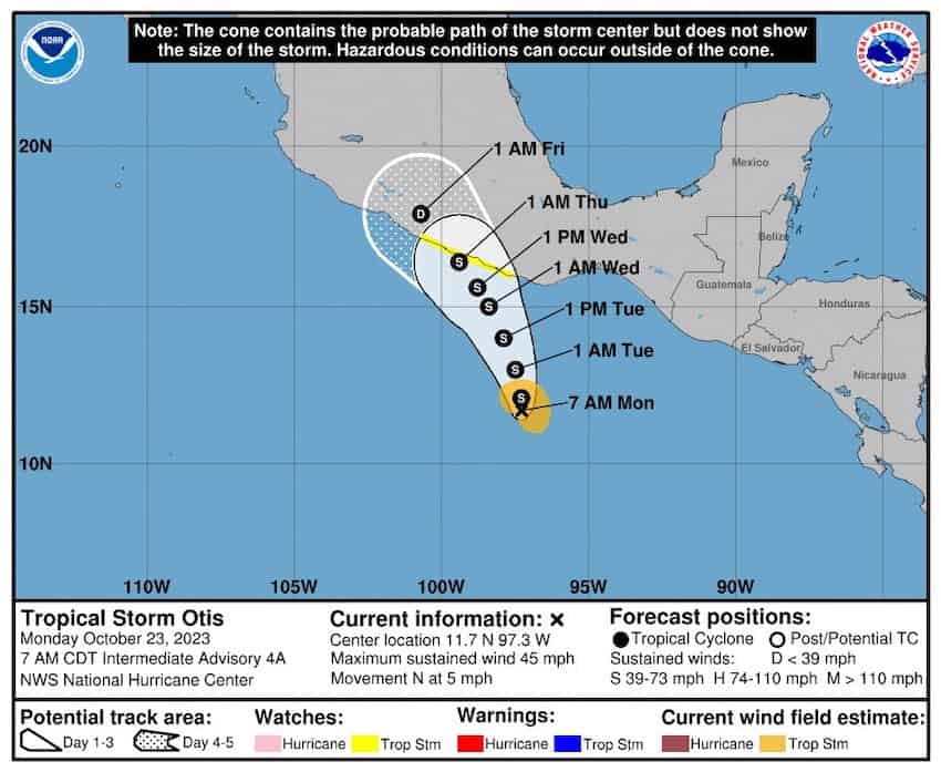 Tropical Storm Otis heads for Mexico's Pacific coast Restaurantes