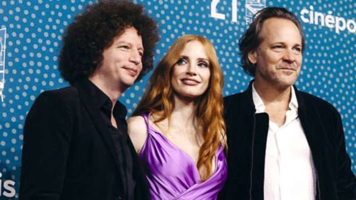 Michel Franco, Jessica Chastain and Peter Sarsgaard at the FICM